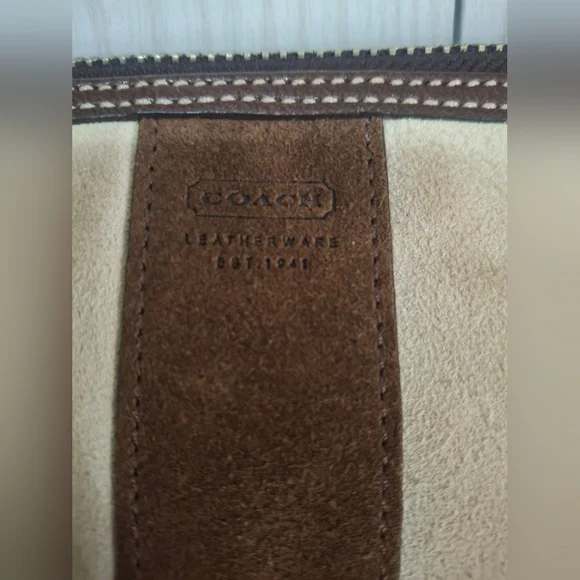 Coach Vintage Signature Stripe Baguette Demi Bag EUC - Picture 2 of 8